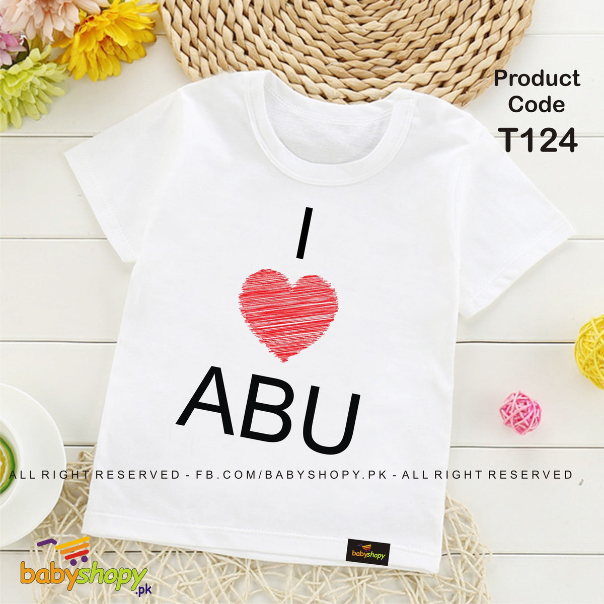 i love abu baby t shirt