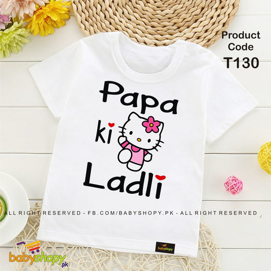 papa ki ladli baby t shirt
