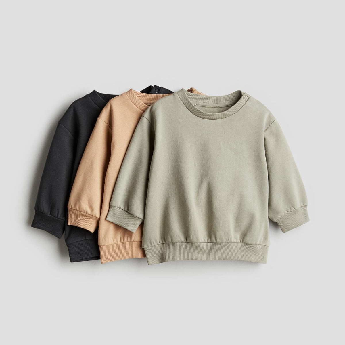 PACK OF 3 Soft, Stylish & Affordable: Kids' Plain Sweatshirts