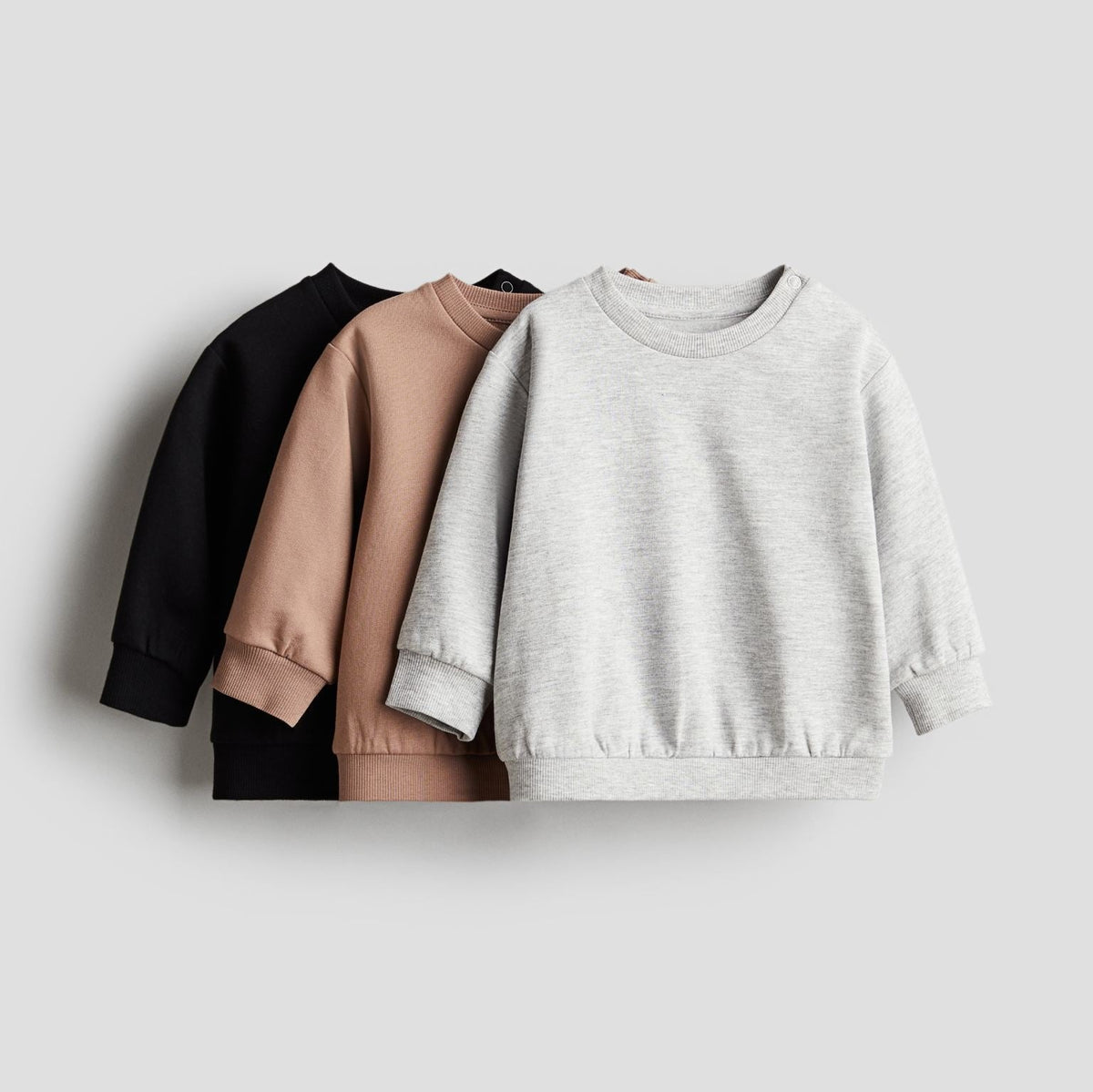PACK OF 3 Soft, Stylish & Affordable: Kids' Plain Sweatshirts