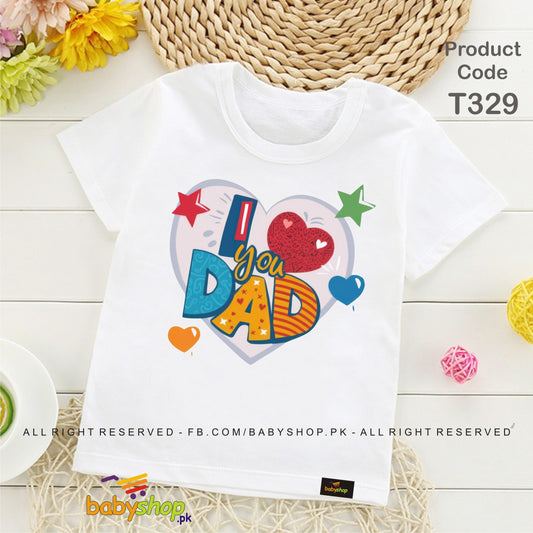 i love you DAD baby tshirt