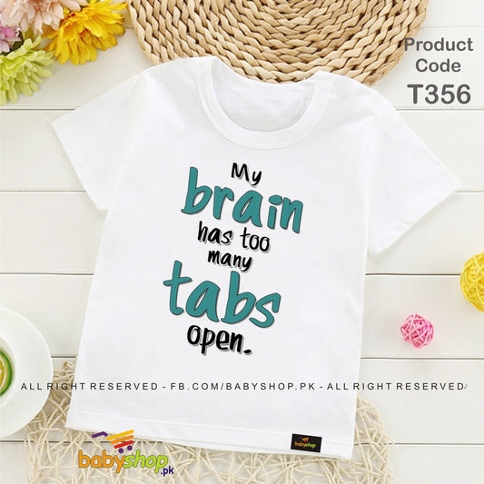 my brain has to many tabs baby tshirt