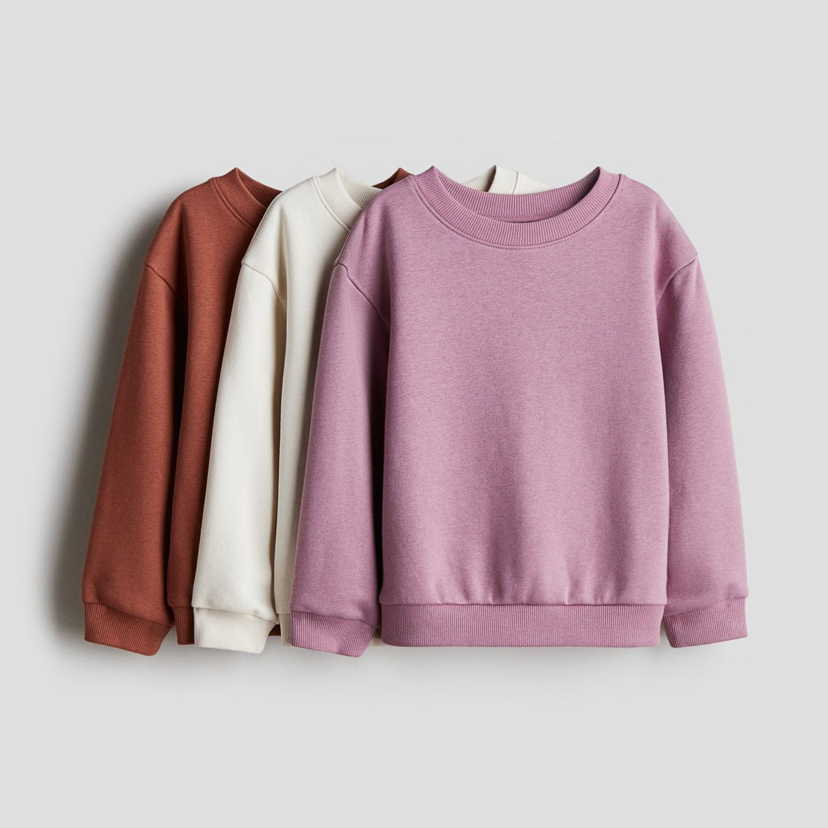 PACK OF 3 Soft, Stylish & Affordable: Kids' Plain Sweatshirts