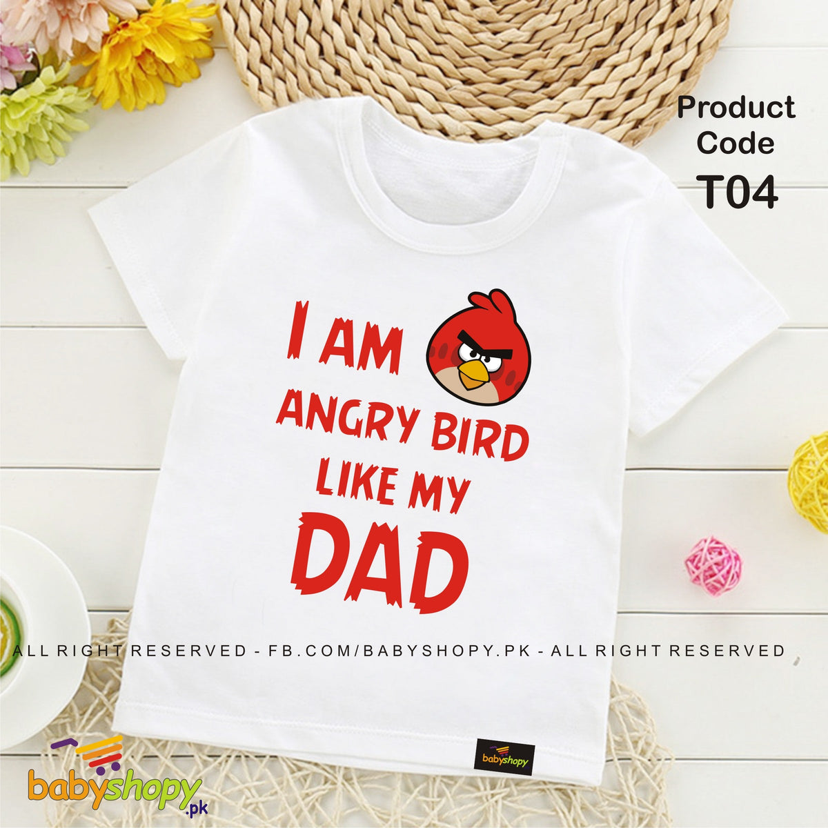 i am angry bird like my dad baby t shirt