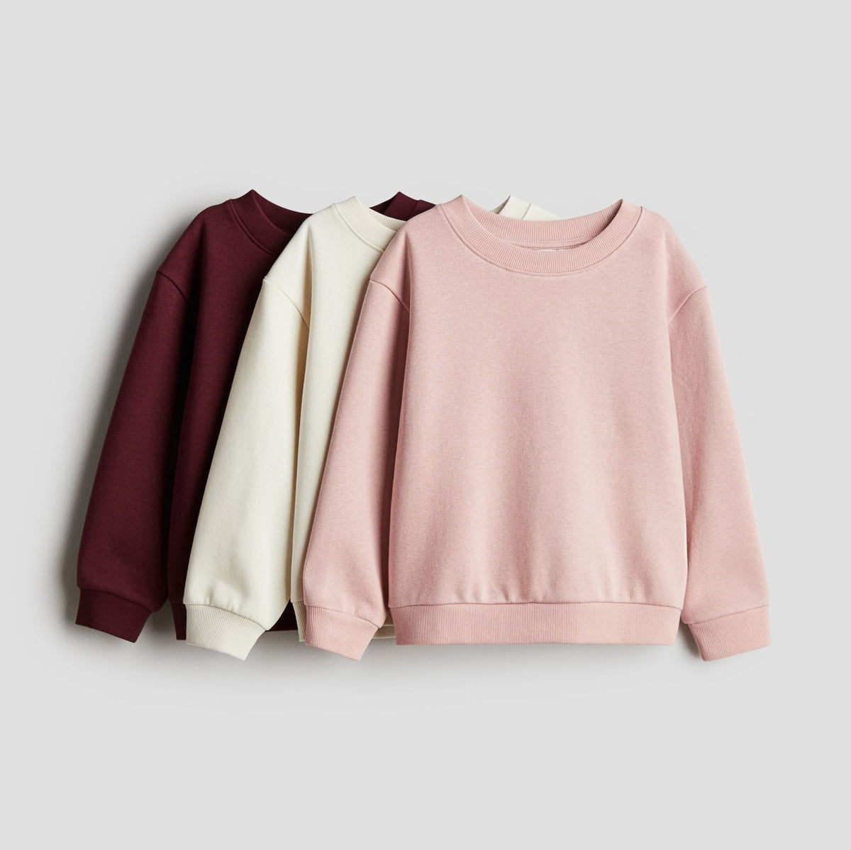 PACK OF 3 Soft, Stylish & Affordable: Kids' Plain Sweatshirts