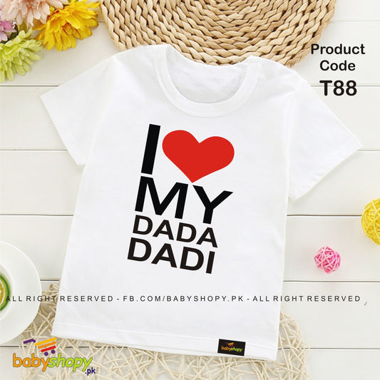 I LOVE MY DADA DADI baby t shirt