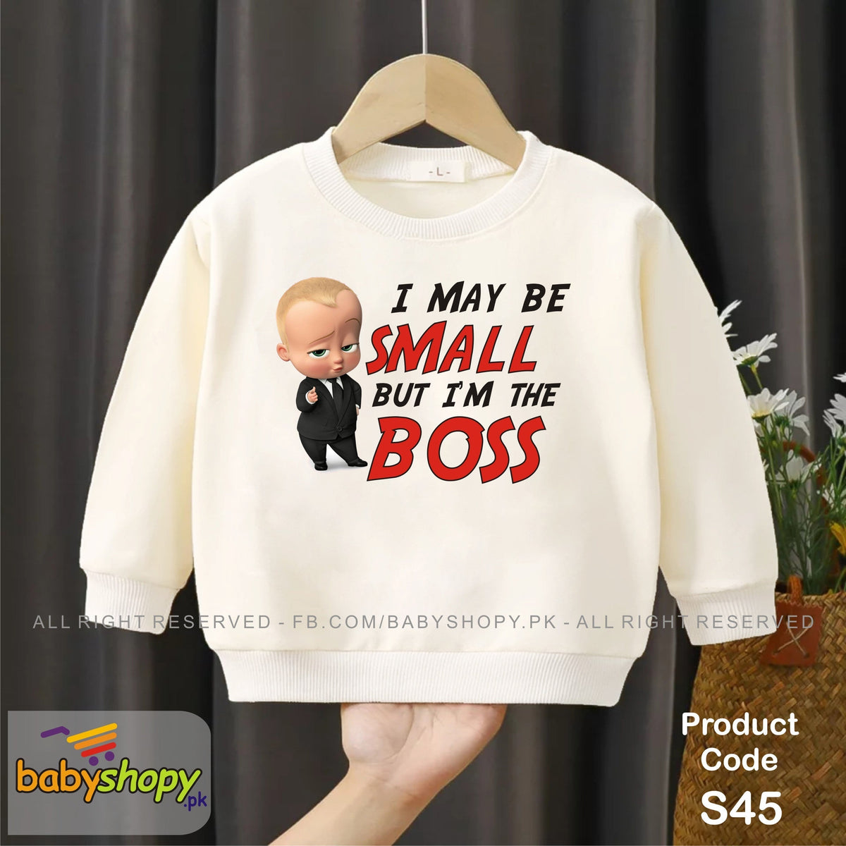 I may Small but im the Boss baby sweat shirt